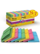 3M POSTIT Öntapadó jegyzettömb csomag, "Z", 76x76 mm, 16x90 lap, 3M POSTIT, "Super Sticky", vegyes