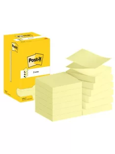   3M POSTIT Öntapadó jegyzettömb, "Z", 76x76 mm, 12x100 lap, 3M POSTIT, kanári sárga