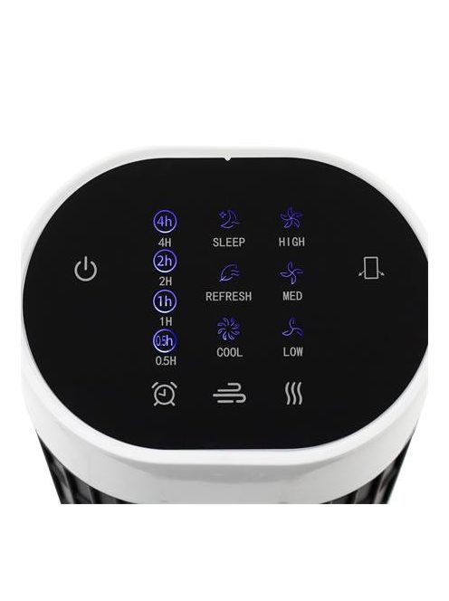 HOME Oszlopventilátor, távirányítóval, 79 cm, 45 W, HOME, fekete