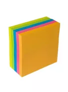 VICTORIA OFFICE Öntapadó jegyzettömb, 50x50 mm, 250 lap, VICTORIA OFFICE, neon