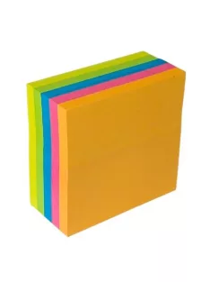   VICTORIA OFFICE Öntapadó jegyzettömb, 50x50 mm, 250 lap, VICTORIA OFFICE, neon