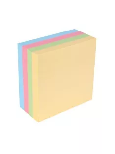   VICTORIA OFFICE Öntapadó jegyzettömb, 75x75 mm, 400 lap, VICTORIA OFFICE, pasztell