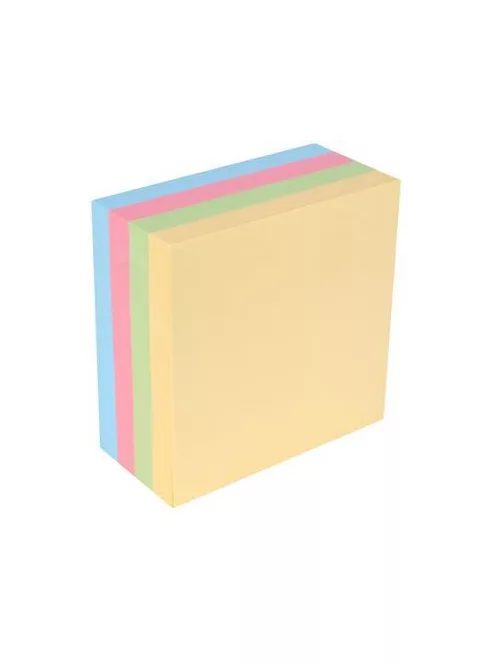 VICTORIA OFFICE Öntapadó jegyzettömb, 75x75 mm, 400 lap, VICTORIA OFFICE, pasztell