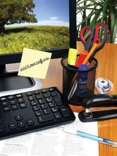   VICTORIA OFFICE Öntapadó jegyzettömb, 75x75 mm, 100 lap, VICTORIA OFFICE, sárga