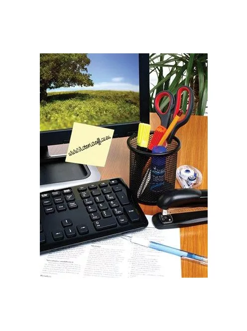 VICTORIA OFFICE Öntapadó jegyzettömb, 75x75 mm, 100 lap, VICTORIA OFFICE, sárga