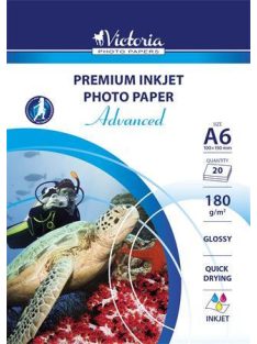   VICTORIA PAPER Fotópapír, tintasugaras, A6, 180 g, fényes, VICTORIA PAPER "Advanced"