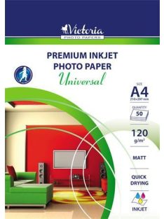   VICTORIA PAPER Fotópapír, tintasugaras, A4, 120 g, matt, VICTORIA PAPER "Universal"