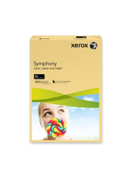 XEROX Másolópapír, színes, A4, 160 g, XEROX "Symphony", vajszín (közép)
