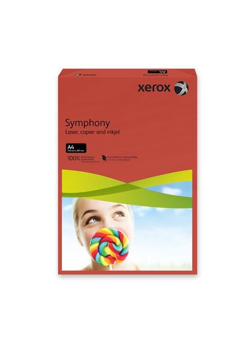 XEROX Másolópapír, színes, A4, 80 g, XEROX "Symphony", sötétpiros (intenzív)