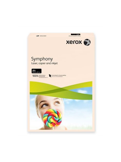 XEROX Másolópapír, színes, A4, 80 g, XEROX "Symphony", lazac (pasztell)