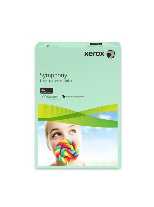 XEROX Másolópapír, színes, A4, 80 g, XEROX "Symphony", zöld (közép)