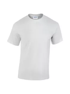   Póló, férfi, környakú, 100% pamut, L méret "Gildan", fehér