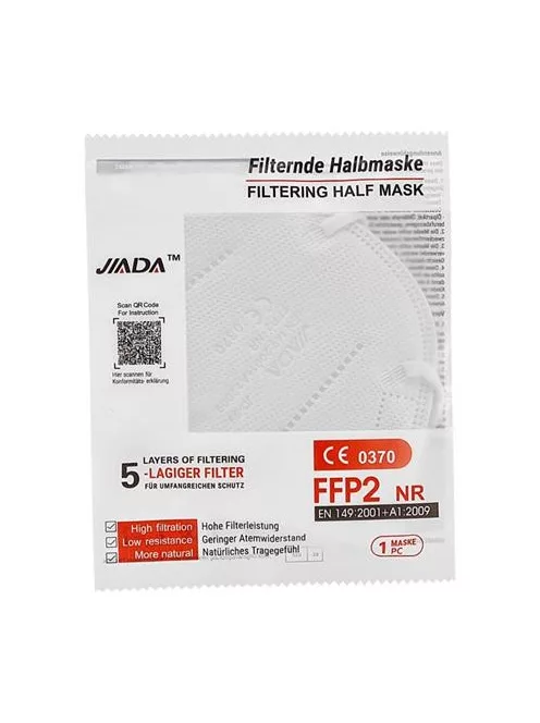 Maszk, FFP2, 5 rétegű, 20 db, fehér