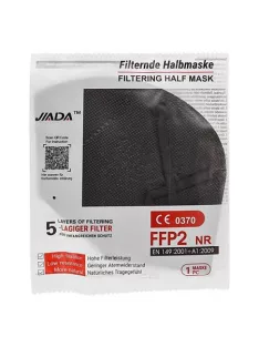 Maszk, FFP2, 5 rétegű, 20 db, fekete
