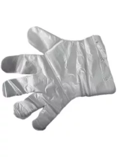 Fóliakesztyű, egyszer használatos, L méret
