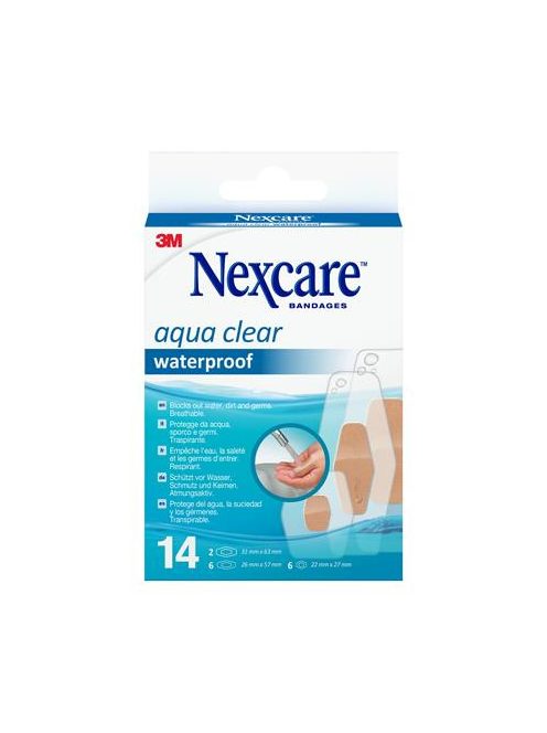 3M Sebtapasz, vízálló, vegyes méret, 14 db, 3M "Nexcare™ Aqua 360"