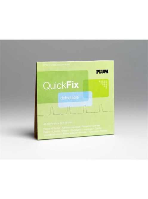 PLUM Sebtapasz utántöltő "Quick Fix", 45 darabos, kék, fémszálas, PLUM