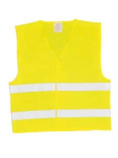 Jelzőmellény, két csíkos, EU szabvány, L/XL