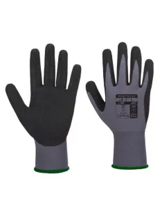   Védőkesztyű, nitril, M méret "Dermiflex Aqua", szürke-fekete