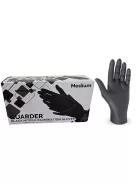 Védőkesztyű, egyszer használatos, nitril, M méret, 100 db, púder nélküli, fekete