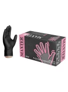 Védőkesztyű, egyszer használatos, nitril, S méret, 100 db, púder nélküli, fekete