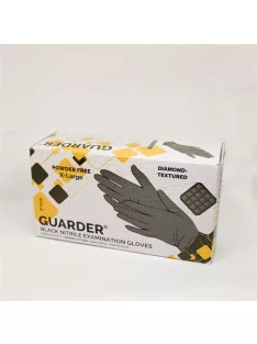   Védőkesztyű, egyszer használatos, nitril, 8,4g, L méret, 100 db, púder nélküli, fekete