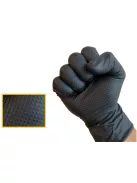 Védőkesztyű, egyszer használatos, nitril, 8,4g, L méret, 100 db, púder nélküli, fekete