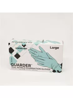   Védőkesztyű, egyszer használatos, nitril, 3,4g, L méret, 100 db, púder nélküli, kékeszöld