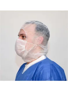 Kámzsa, szájmaszkkal, 2 rétegű, fehér