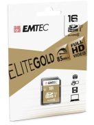 EMTEC Memóriakártya, SDHC, 16GB, UHS-I/U1, 85/20 MB/s, EMTEC "Elite Gold"