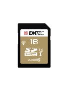 EMTEC Memóriakártya, SDHC, 16GB, UHS-I/U1, 85/20 MB/s, EMTEC "Elite Gold"