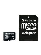 VERBATIM Memóriakártya, microSDHC, 32GB, CL10/U3, 90/45 MB/s, adapter, VERBATIM "PRO"