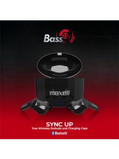   MAXELL Fülhallgató, vezeték nélküli, Bluetooth 5.0, mikrofonnal, MAXELL "Bass 13", fekete