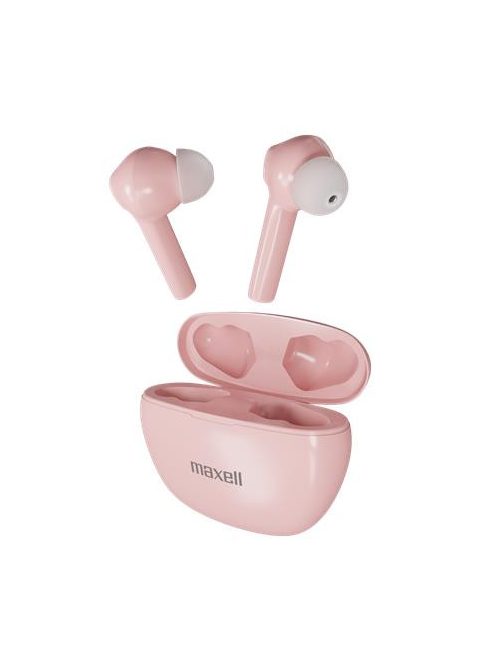 MAXELL Fülhallgató, vezeték nélküli, Bluetooth 5.3, mikrofonnal, MAXELL "Dynamic+", rózsaszín