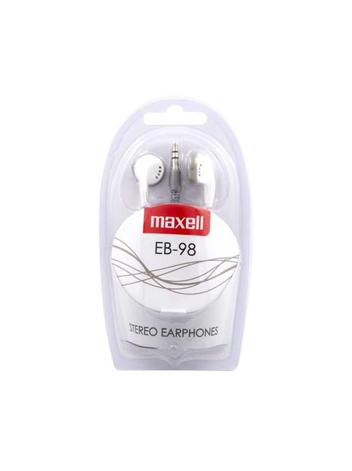 MAXELL Fülhallgató, MAXELL "Ear Buds 98", fehér