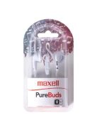 MAXELL Fülhallgató, mikrofonnal, MAXELL "PureBuds", fehér