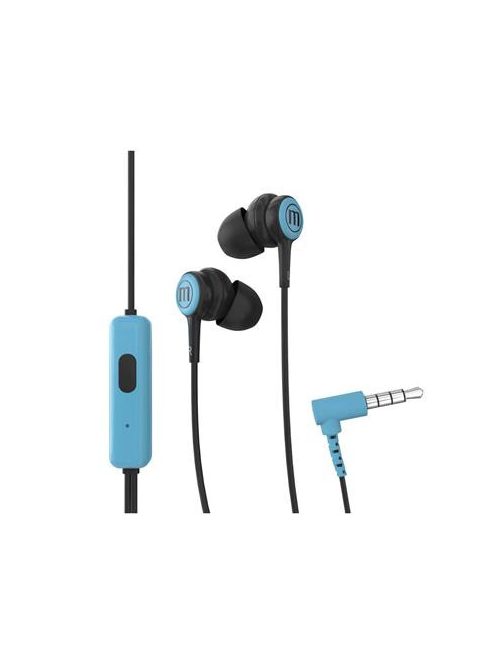 MAXELL Fülhallgató, mikrofonnal, MAXELL "Tips", kék-fekete