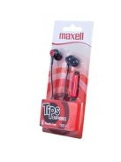 MAXELL Fülhallgató, mikrofonnal, MAXELL "Tips", piros-fekete