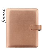 FILOFAX Kalendárium, gyűrűs, betétlapokkal, A5 méret, FILOFAX, "Saffiano Metallic", rózsaarany