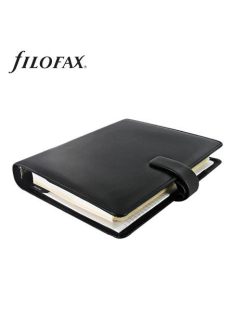   FILOFAX Kalendárium, gyűrűs, betétlapokkal, A5, FILOFAX "Metropol", fekete