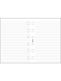   FILOFAX Kalendárium betét, jegyzetlap, pocket méret, vonalas, FILOFAX, fehér