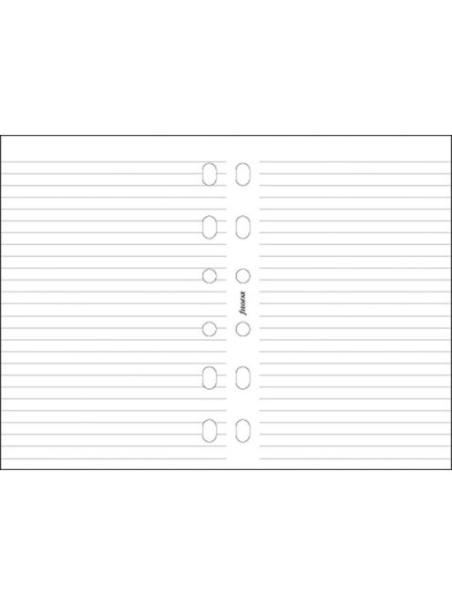 FILOFAX Kalendárium betét, jegyzetlap, pocket méret, vonalas, FILOFAX, fehér