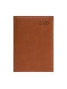 TOPTIMER Naptár, tervező, A5, napi, műbőr, TOPTIMER, "Business", barna