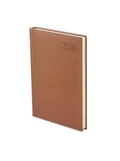   TOPTIMER Naptár, tervező, A5, napi, műbőr, TOPTIMER, "Business", barna