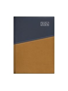   TOPTIMER Naptár, tervező, B5, heti, TOPTIMER "Duplex", kék-mustár