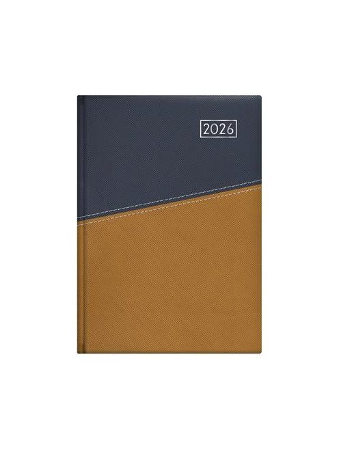 TOPTIMER Naptár, tervező, B5, heti, TOPTIMER "Duplex", kék-mustár