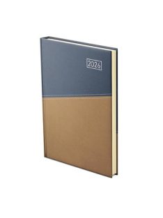   TOPTIMER Naptár, tervező, B5, heti, TOPTIMER "Duplex", kék-mustár