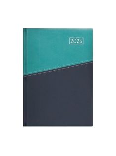   TOPTIMER Naptár, tervező, A5, napi, TOPTIMER "Duplex", türkiz-kék