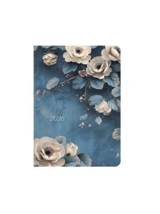   TOPTIMER Naptár, tervező, B6, napi, TOPTIMER, "Joy", fehér rózsa