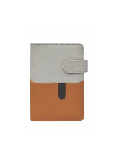 SATURNUS Kalendárium, gyűrűs, betétlapokkal, "L", műbőr, SATURNUS, "229", szürke-barna